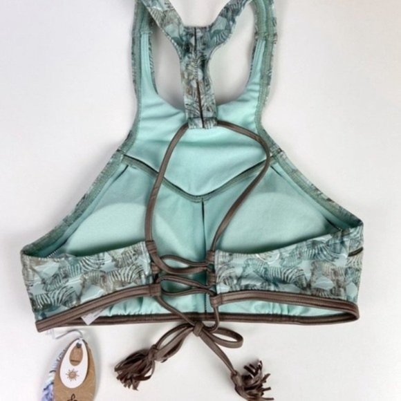 Prana Azra Zebra Print Racerback Bikini Top - Picture 5 of 10